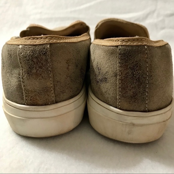 CoFi Gold Bronze Metallic Genuine Leather Slip On Sneaker Size 6.5 - Picture 5 of 8